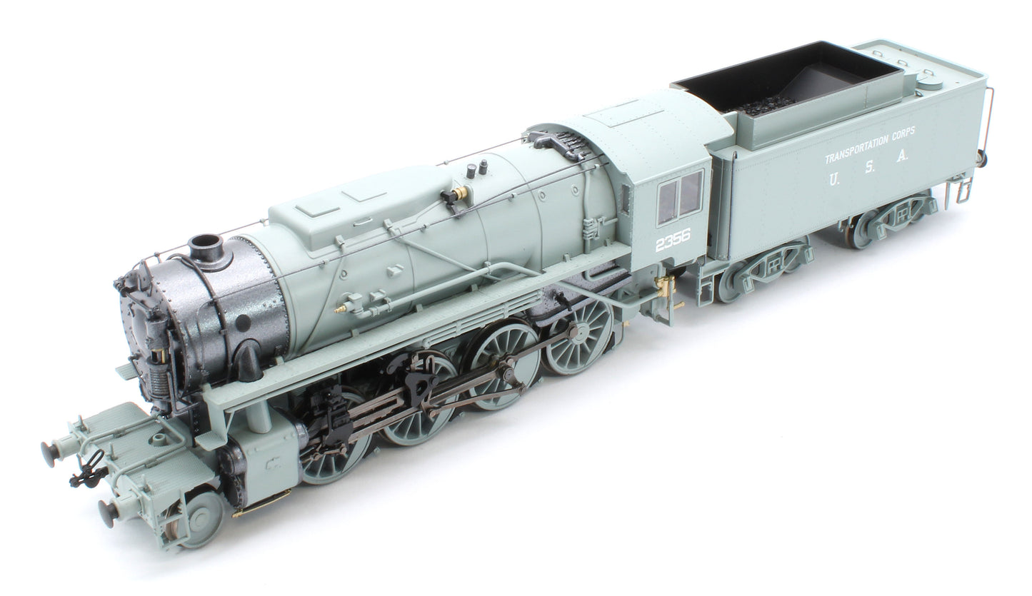 926504 USATC S160 2-8-0 SR Wartime Light Grey with Transportation Corps U.S.A on Tender No.2356 Steam Locomotive - DCC Sound