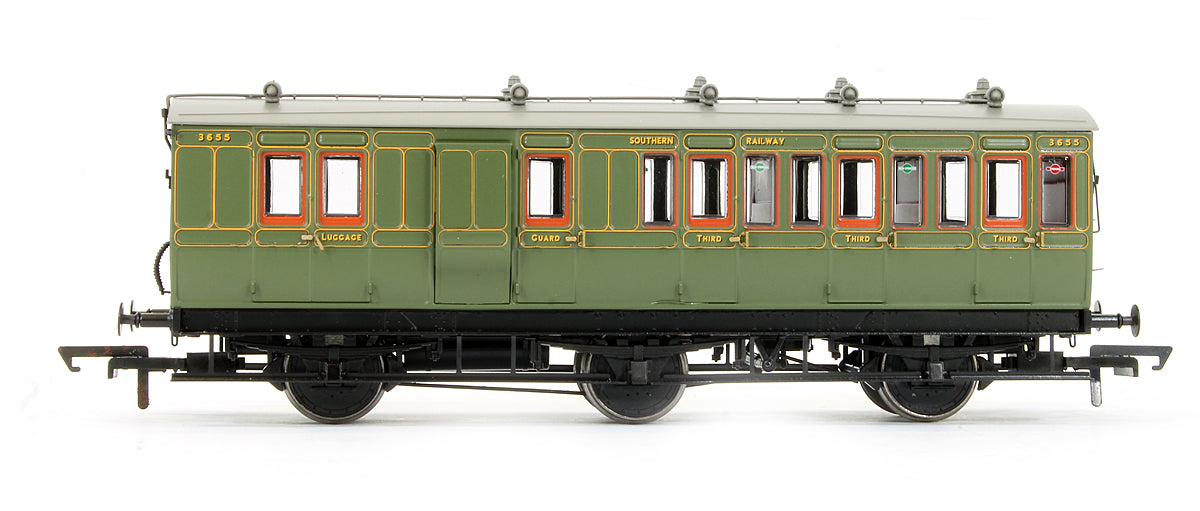 Pre-Owned Pack of 4 SR Olive Green (4BT, 4T, 6CL, 6BT) Coaches