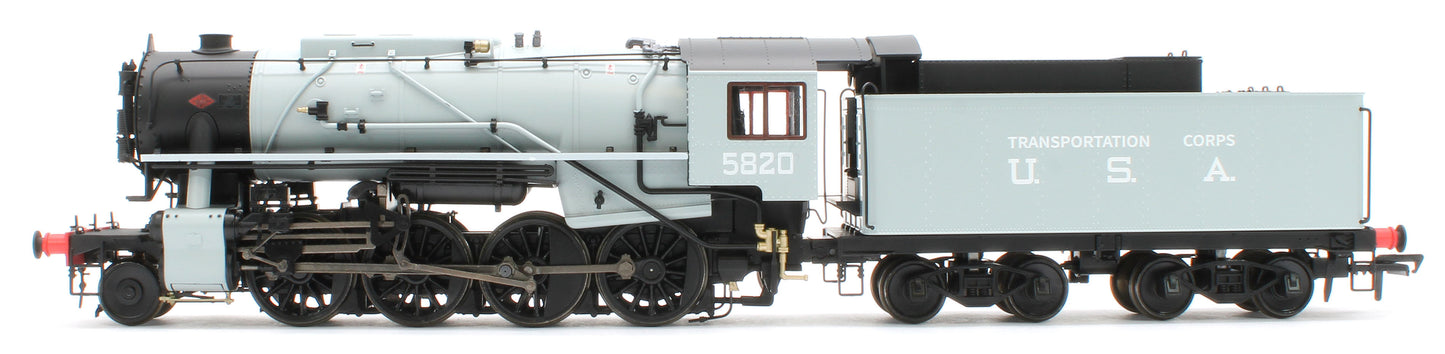 926506 USATC S160 2-8-0 Big Jim Light Grey with Transportation Corps U.S.A on Tender No.5820 (as Preserved) Steam Locomotive - DCC Sound