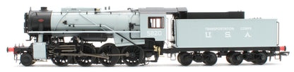 926506 USATC S160 2-8-0 Big Jim Light Grey with Transportation Corps U.S.A on Tender No.5820 (as Preserved) Steam Locomotive - DCC Sound
