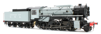 926506 USATC S160 2-8-0 Big Jim Light Grey with Transportation Corps U.S.A on Tender No.5820 (as Preserved) Steam Locomotive - DCC Sound
