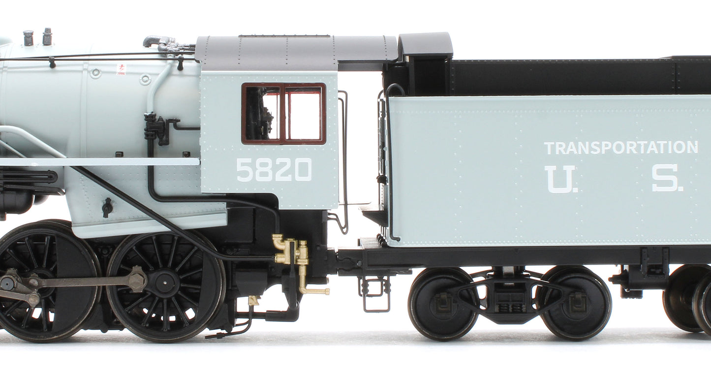 926506 USATC S160 2-8-0 Big Jim Light Grey with Transportation Corps U.S.A on Tender No.5820 (as Preserved) Steam Locomotive - DCC Sound