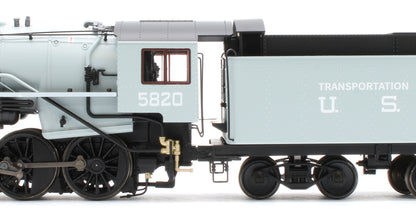 926506 USATC S160 2-8-0 Big Jim Light Grey with Transportation Corps U.S.A on Tender No.5820 (as Preserved) Steam Locomotive - DCC Sound