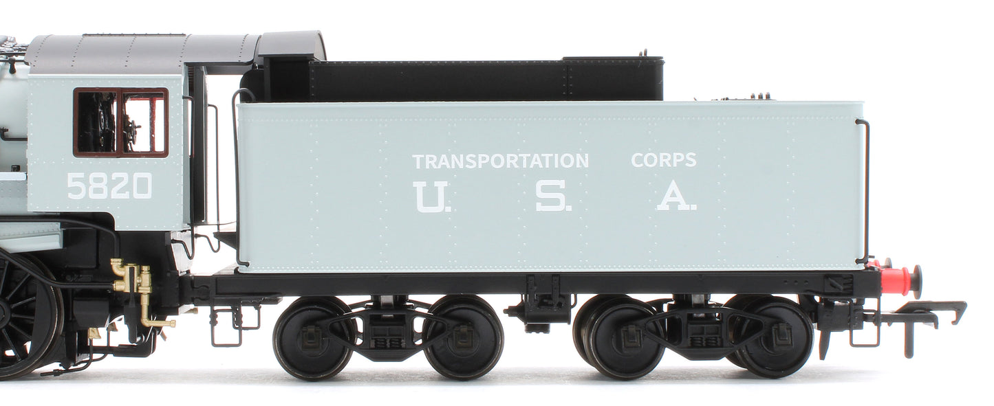 926506 USATC S160 2-8-0 Big Jim Light Grey with Transportation Corps U.S.A on Tender No.5820 (as Preserved) Steam Locomotive - DCC Sound