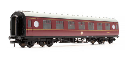 Pre-Owned 39-451 LMS 57ft Porthole Coach Corridor Second BR Maroon M 13109 M