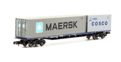 Pre-Owned 373-457A 63ft Wagon With One 20ft & 40ft Container 'Cosco & Maersk' B602544