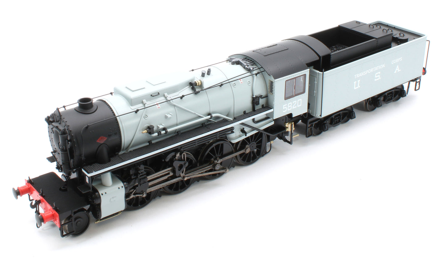 926506 USATC S160 2-8-0 Big Jim Light Grey with Transportation Corps U.S.A on Tender No.5820 (as Preserved) Steam Locomotive - DCC Sound