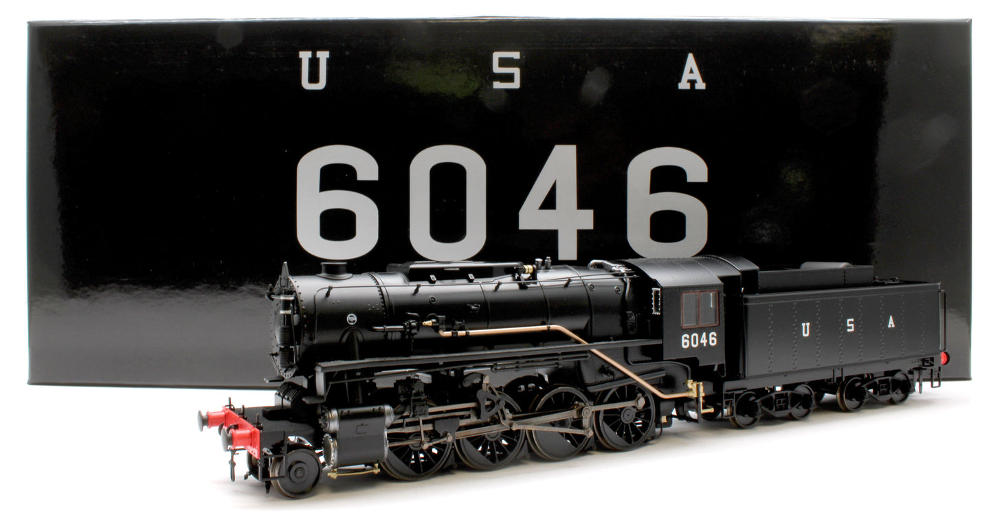 926507 USATC S160 2-8-0 Black U.S.A on Tender No.6046 (as Preserved) Steam Locomotive - DCC Sound