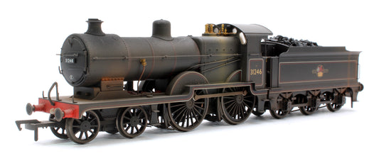 Highly Detailed Deluxe Weathered SECR Maunsell D1 Class BR Black (Late Crest) 4-4-0 Steam Locomotive No.31246