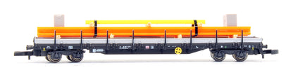 Pre-Owned DB Four Axle Flat 2 Car Freight Set With Loads