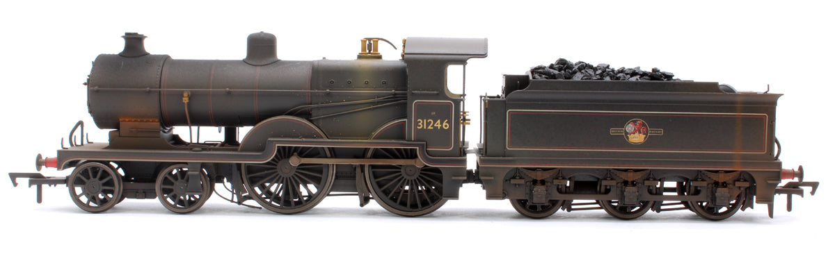 Highly Detailed Deluxe Weathered SECR Maunsell D1 Class BR Black (Late Crest) 4-4-0 Steam Locomotive No.31246