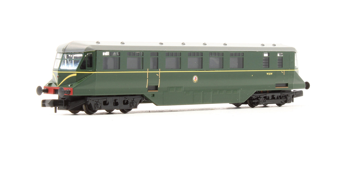 Pre-Owned BR Green Diesel Railcar With Speed Whiskers 'W22W'
