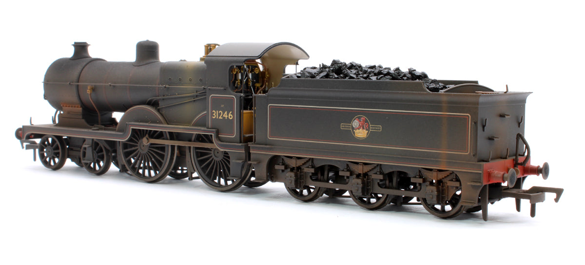 Highly Detailed Deluxe Weathered SECR Maunsell D1 Class BR Black (Late Crest) 4-4-0 Steam Locomotive No.31246