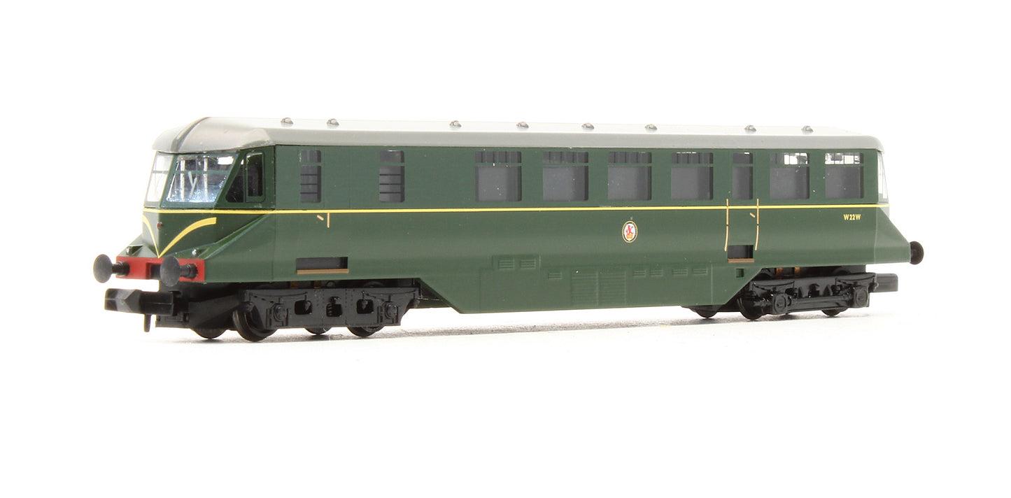 Pre-Owned BR Green Diesel Railcar With Speed Whiskers 'W22W'
