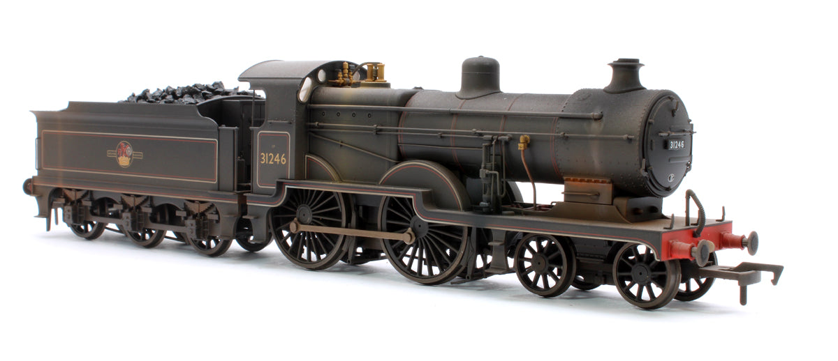 Highly Detailed Deluxe Weathered SECR Maunsell D1 Class BR Black (Late Crest) 4-4-0 Steam Locomotive No.31246