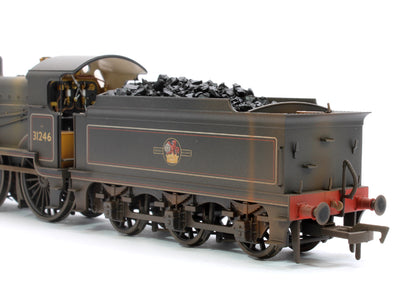 Highly Detailed Deluxe Weathered SECR Maunsell D1 Class BR Black (Late Crest) 4-4-0 Steam Locomotive No.31246