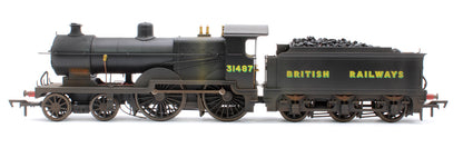 Highly Detailed Deluxe Weathered SECR Maunsell D1 Class BR Black (Sunshine Lettering) 4-4-0 Steam Locomotive No.31487