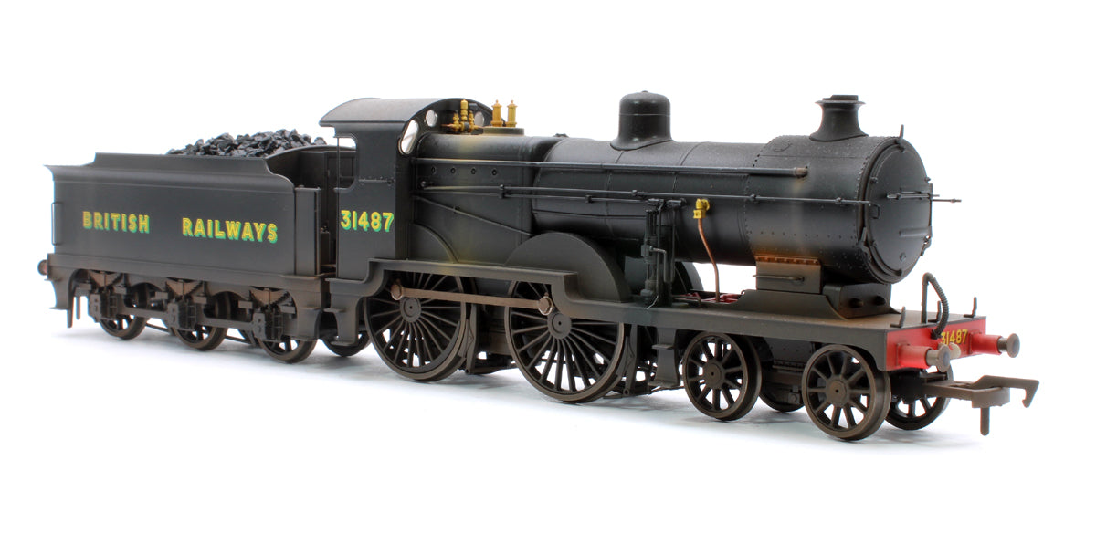 Highly Detailed Deluxe Weathered SECR Maunsell D1 Class BR Black (Sunshine Lettering) 4-4-0 Steam Locomotive No.31487