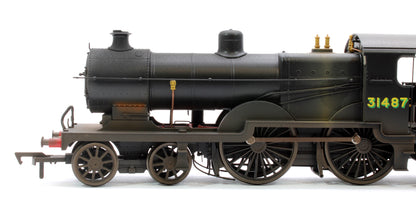 Highly Detailed Deluxe Weathered SECR Maunsell D1 Class BR Black (Sunshine Lettering) 4-4-0 Steam Locomotive No.31487