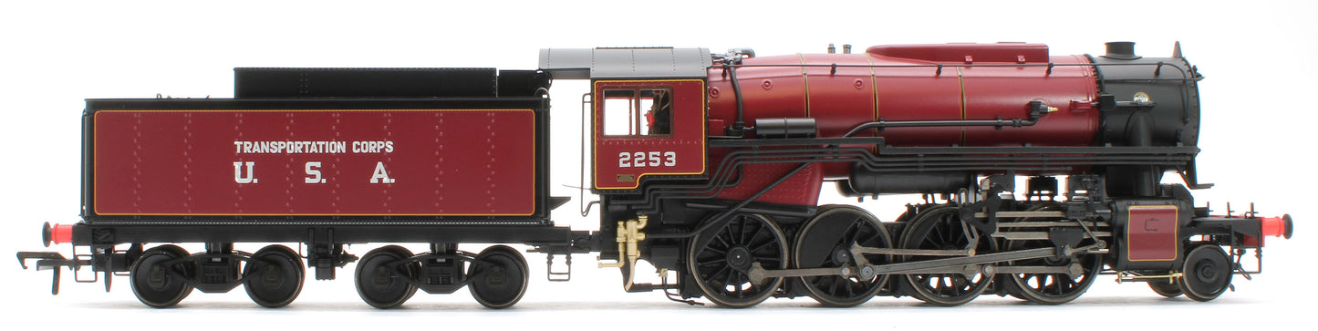 926508 USATC S160 2-8-0 'Omaha' Maroon with Transportation Corps U.S.A on Tender No.2253 (as Preserved) Steam Locomotive - DCC Sound