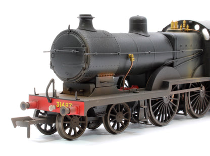 Highly Detailed Deluxe Weathered SECR Maunsell D1 Class BR Black (Sunshine Lettering) 4-4-0 Steam Locomotive No.31487