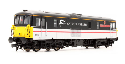 Pre-Owned OLIV001 Class 73207 'County Of East Sussex' Gatwick Express Livery Electro Diesel Locomotive - DCC Sound