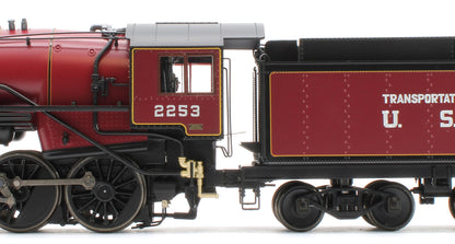 926508 USATC S160 2-8-0 'Omaha' Maroon with Transportation Corps U.S.A on Tender No.2253 (as Preserved) Steam Locomotive - DCC Sound