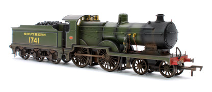 Highly Detailed Deluxe Weathered Maunsell D1 Class Southern SR Maunsell Olive Green 4-4-0 Steam Locomotive (with Top Feed) No.1741