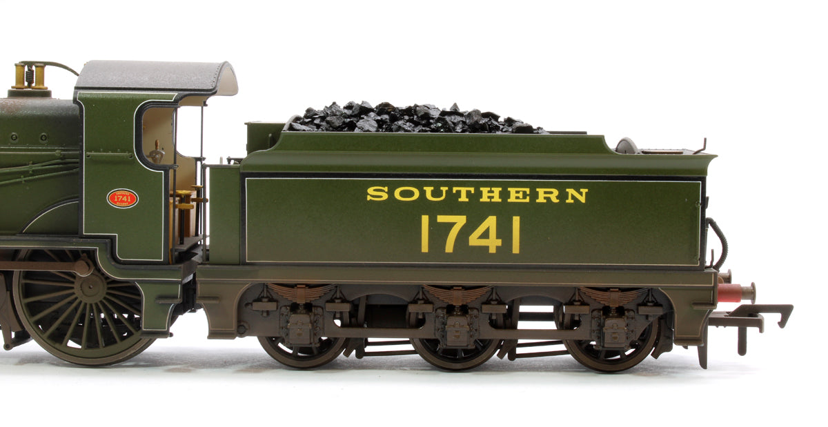 Highly Detailed Deluxe Weathered Maunsell D1 Class Southern SR Maunsell Olive Green 4-4-0 Steam Locomotive (with Top Feed) No.1741