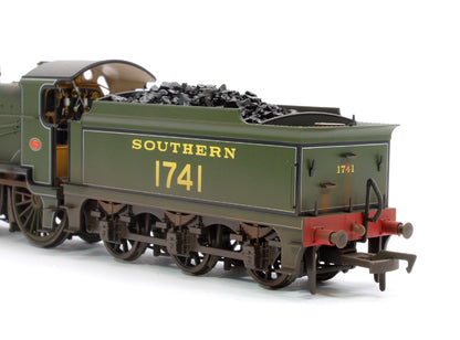 Highly Detailed Deluxe Weathered Maunsell D1 Class Southern SR Maunsell Olive Green 4-4-0 Steam Locomotive (with Top Feed) No.1741