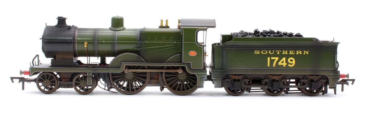 Highly Detailed Deluxe Weathered SECR Maunsell D1 Class Southern SR Maunsell Olive Green 4-4-0 Steam Locomotive No.1749