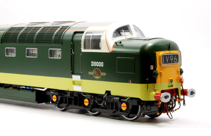 Pre-Owned Class 55 Deltic BR Green D9000 'Royal Scots Grey' (Small Yellow Panels/HI Headlights) Diesel Locomotive