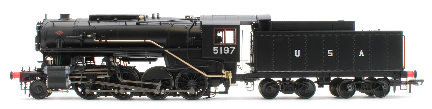 926510 USATC S160 2-8-0 Black with U.S.A on Tender No.5197 (as Preserved) Steam Locomotive - DCC Sound