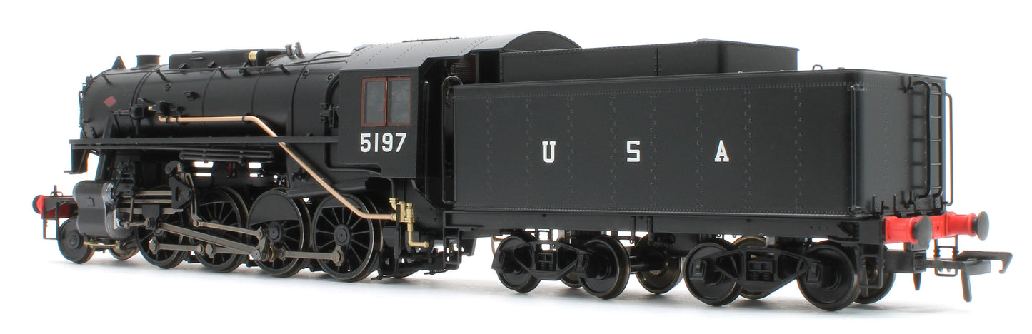 926510 USATC S160 2-8-0 Black with U.S.A on Tender No.5197 (as Preserved) Steam Locomotive - DCC Sound