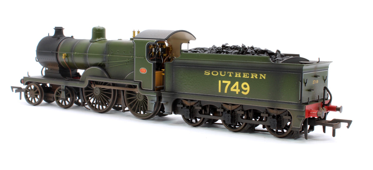 Highly Detailed Deluxe Weathered SECR Maunsell D1 Class Southern SR Maunsell Olive Green 4-4-0 Steam Locomotive No.1749