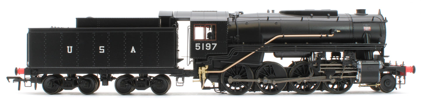 926510 USATC S160 2-8-0 Black with U.S.A on Tender No.5197 (as Preserved) Steam Locomotive - DCC Sound