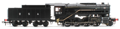 926510 USATC S160 2-8-0 Black with U.S.A on Tender No.5197 (as Preserved) Steam Locomotive - DCC Sound