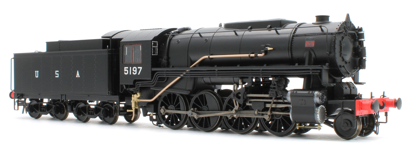 926510 USATC S160 2-8-0 Black with U.S.A on Tender No.5197 (as Preserved) Steam Locomotive - DCC Sound