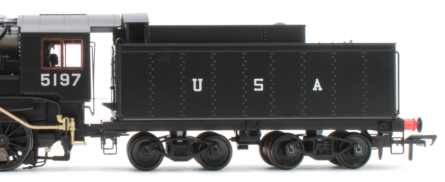 926510 USATC S160 2-8-0 Black with U.S.A on Tender No.5197 (as Preserved) Steam Locomotive - DCC Sound