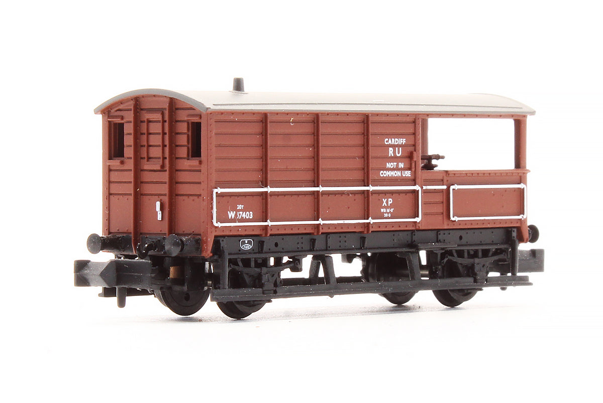Pre-Owned 377-377A 20 Ton Toad Brake Van BR Bauxite Early W17403