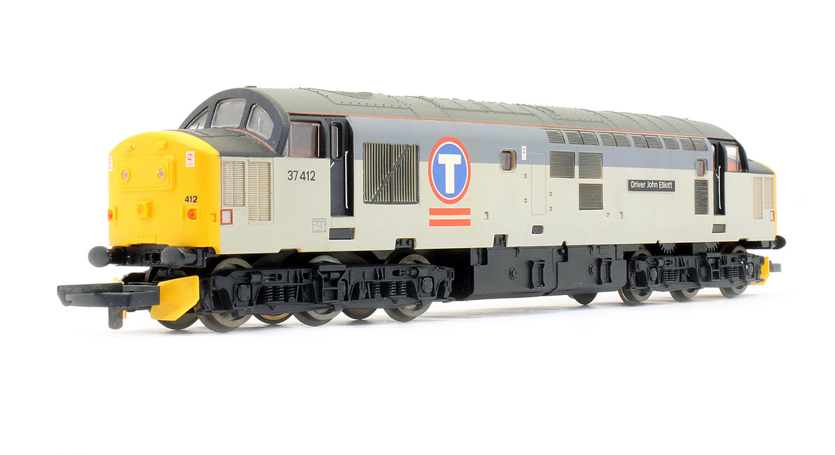 Pre-Owned Triple Grey Transrail Class 37412 'Driver John Elliott' Diesel Locomotive - Renumbered & Named