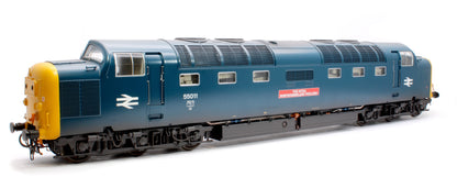 Class 55 Deltic BR Blue 55011 'The Royal Northumberland Fusiliers' Diesel Locomotive - Weathered