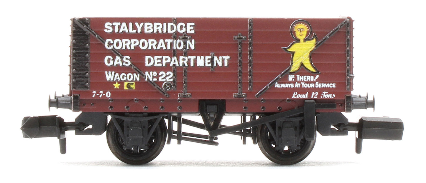 NR7024P R/Stk RTR N 7 plank Open Wagon, Stalybridge Corp Gas Dept