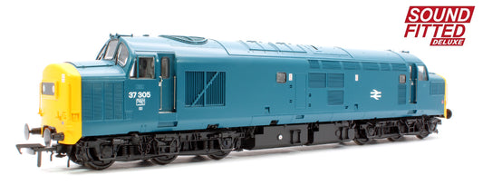 Class 37/0 Centre Headcode 37305 BR Blue Diesel Locomotive - DCC Sound Deluxe