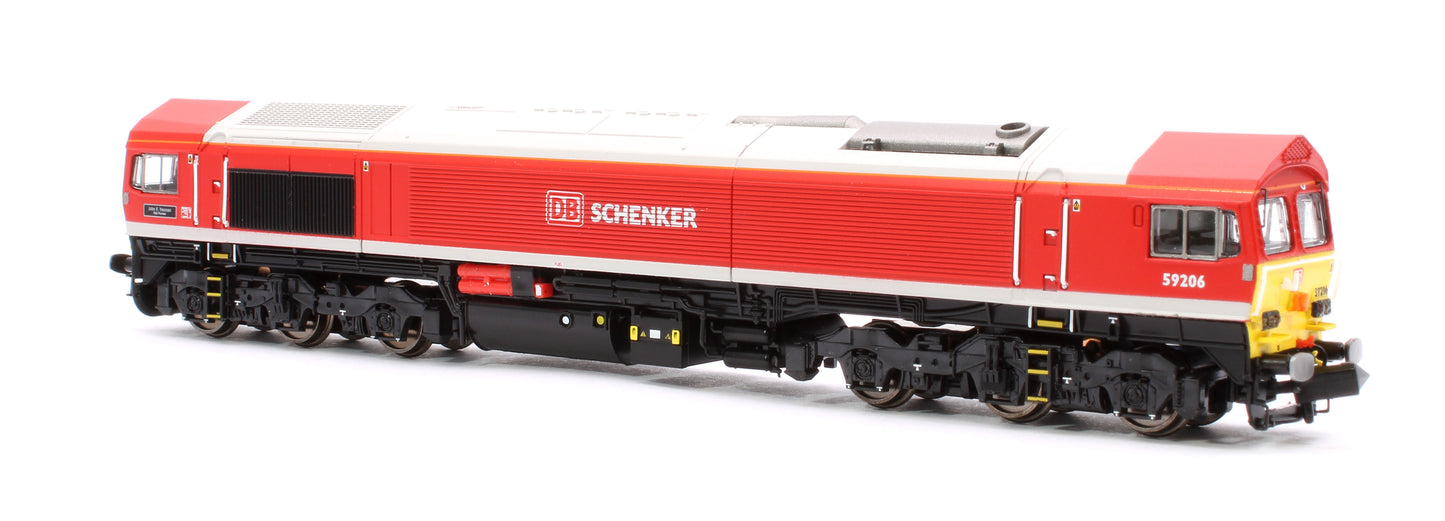 Class 59 #59206 'John F Yeoman' DB Schenker Diesel Locomotive - DCC Sound