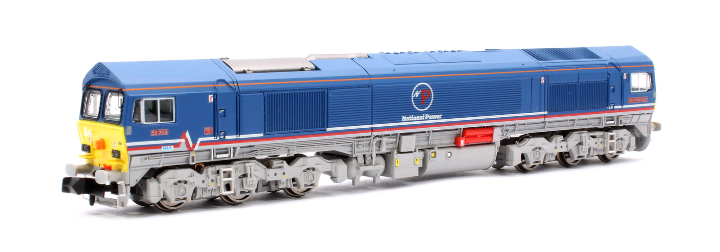 Class 59 #59204 National Power Blue Livery Diesel Locomotive - DCC Sound