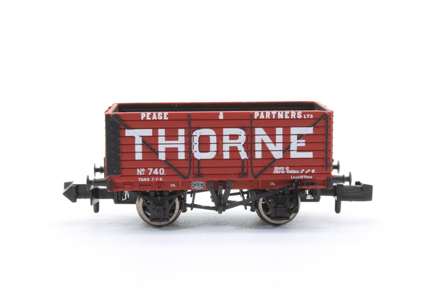 Pre-Owned 377-125A 12 Ton 8 Plank Wagon 'Pease & Partners' (Thorne) No.740