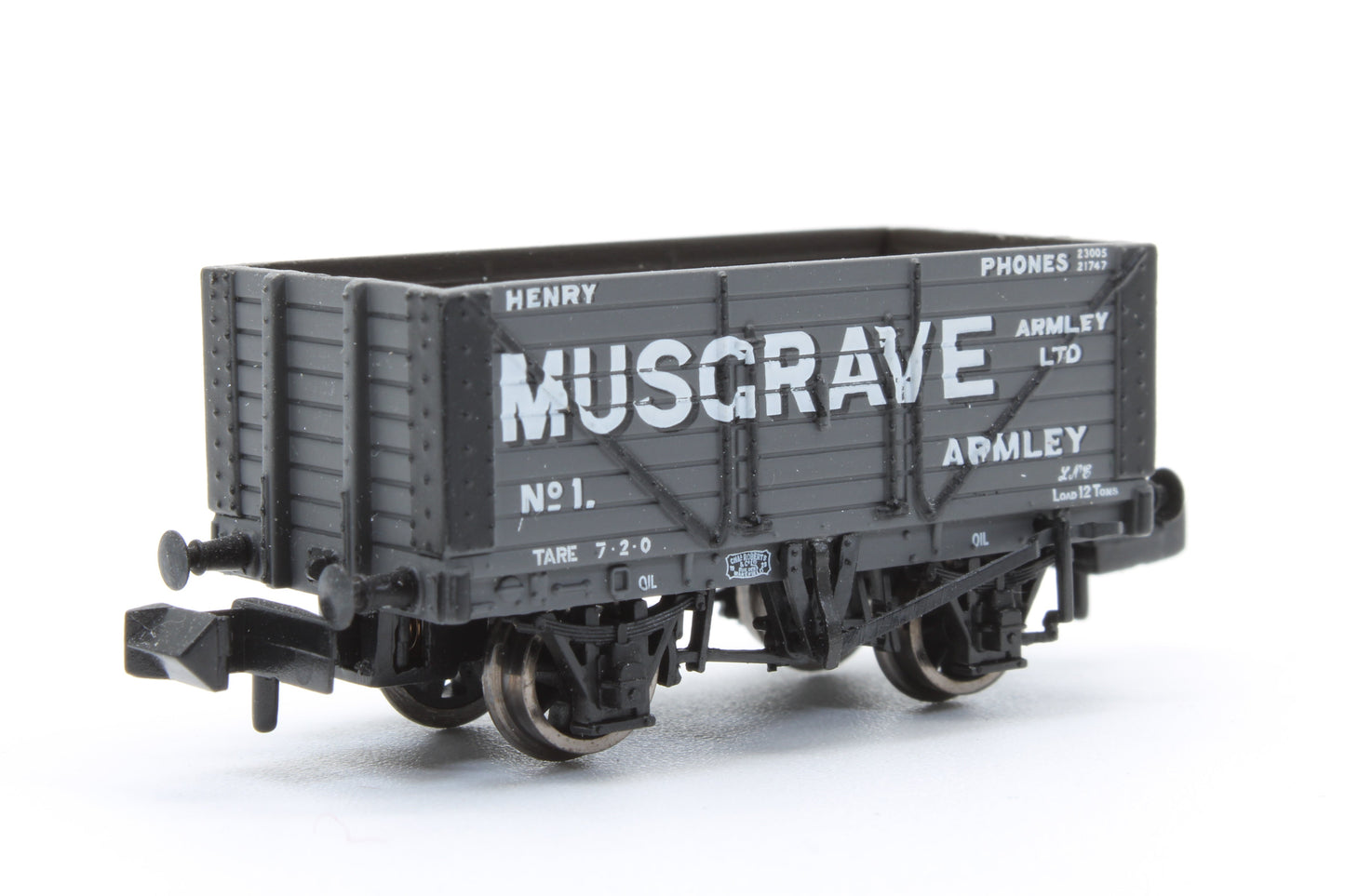 Pre-Owned 8 Plank Wagon Fixed End 'Musgrave’ Grey No.1