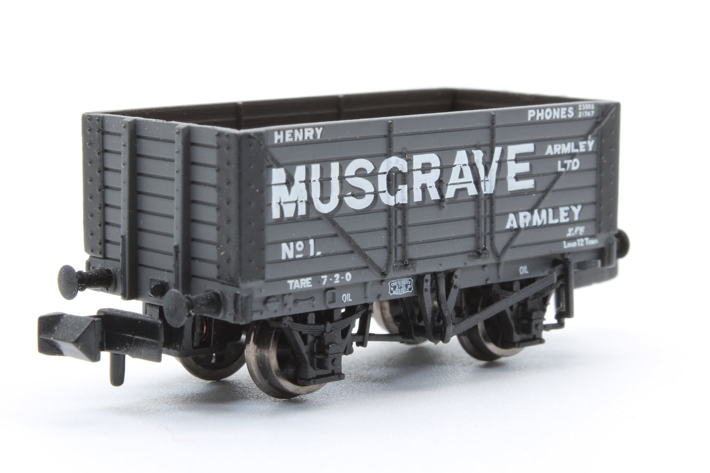 Pre-Owned 8 Plank Wagon Fixed End 'Musgrave’ Grey No.1