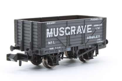 Pre-Owned 8 Plank Wagon Fixed End 'Musgrave’ Grey No.1